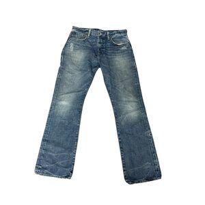 Denim & Supply Ralph Lauren Light Blue Distressed Bootcut High Rise Jeans, 30x30